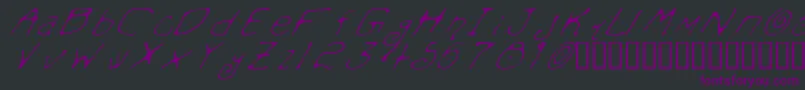 Mondmfi Font – Purple Fonts on Black Background