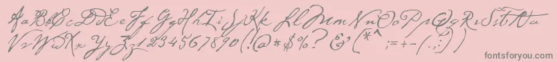Police P22CezanneRegular – polices grises sur fond rose