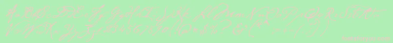 fuente P22CezanneRegular – Fuentes Rosadas Sobre Fondo Verde