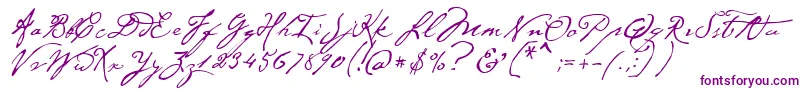 P22CezanneRegular Font – Purple Fonts on White Background