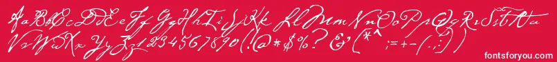 P22CezanneRegular Font – White Fonts on Red Background