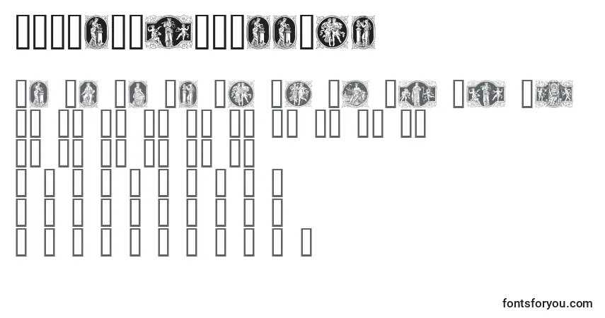 Schriftart EnKlassiskMaaned – Alphabet, Zahlen, spezielle Symbole