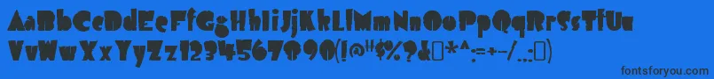 Шрифт AirmoleantiqueRegular – чёрные шрифты на синем фоне