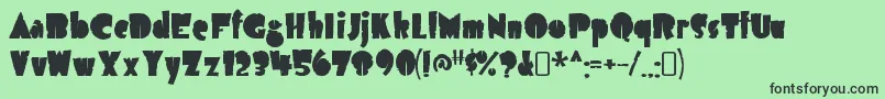 Шрифт AirmoleantiqueRegular – чёрные шрифты на зелёном фоне