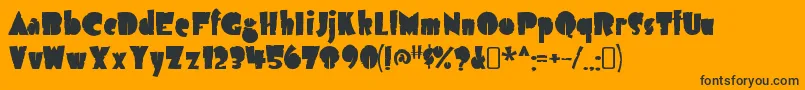 AirmoleantiqueRegular-Schriftart – Schwarze Schriften auf orangefarbenem Hintergrund