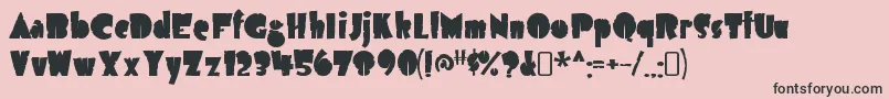 フォントAirmoleantiqueRegular – ピンクの背景に黒い文字