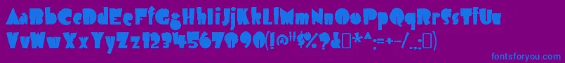 Шрифт AirmoleantiqueRegular – синие шрифты на фиолетовом фоне