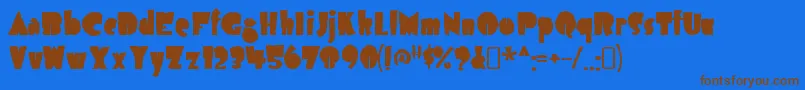AirmoleantiqueRegular-fontti – ruskeat fontit sinisellä taustalla