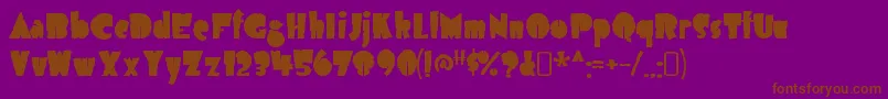 AirmoleantiqueRegular Font – Brown Fonts on Purple Background