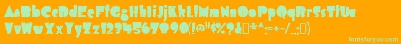 AirmoleantiqueRegular Font – Green Fonts on Orange Background