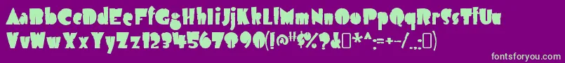Шрифт AirmoleantiqueRegular – зелёные шрифты на фиолетовом фоне