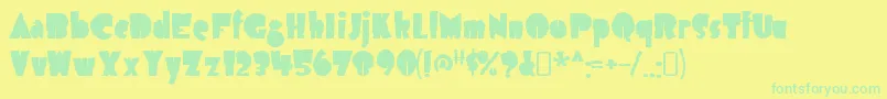 More about AirmoleantiqueRegular Font AirmoleantiqueRegular Font – Green Fonts on Yellow Background