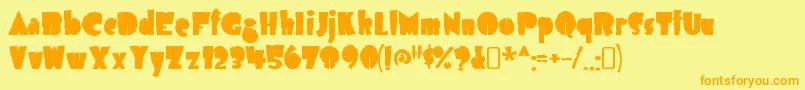 Шрифт AirmoleantiqueRegular – оранжевые шрифты на жёлтом фоне