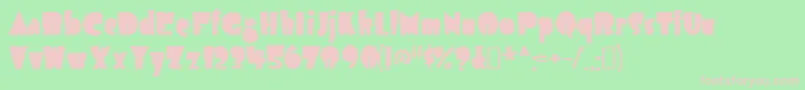 Шрифт AirmoleantiqueRegular – розовые шрифты на зелёном фоне