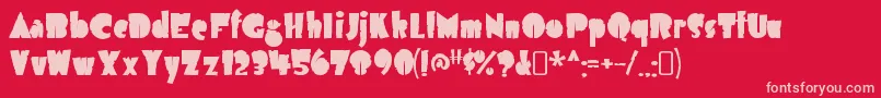 AirmoleantiqueRegular Font – Pink Fonts on Red Background