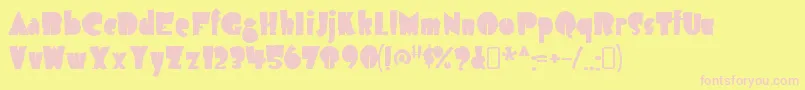 AirmoleantiqueRegular Font – Pink Fonts on Yellow Background