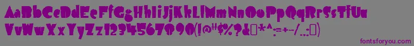 フォントAirmoleantiqueRegular – 紫色のフォント、灰色の背景