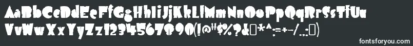 Шрифт AirmoleantiqueRegular – белые шрифты на чёрном фоне