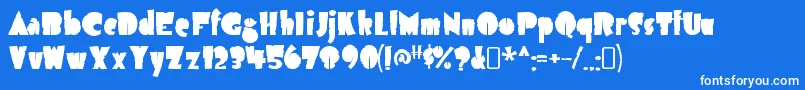 Шрифт AirmoleantiqueRegular – белые шрифты на синем фоне