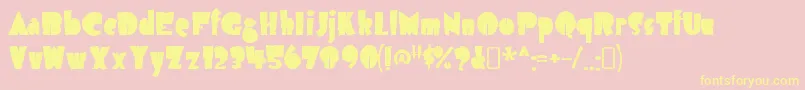 AirmoleantiqueRegular Font – Yellow Fonts on Pink Background