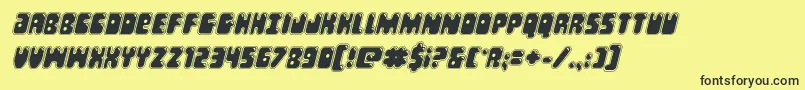 Bubblebuttacadital Font – Black Fonts on Yellow Background