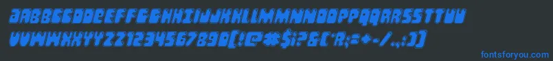 Bubblebuttacadital Font – Blue Fonts on Black Background