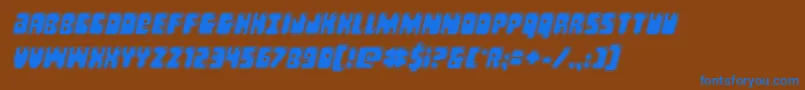 Bubblebuttacadital Font – Blue Fonts on Brown Background
