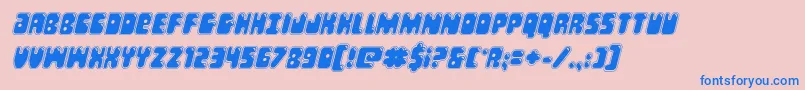 Bubblebuttacadital Font – Blue Fonts on Pink Background