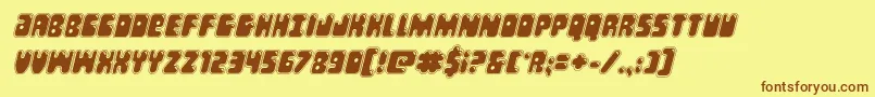 Bubblebuttacadital Font – Brown Fonts on Yellow Background