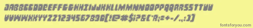 Bubblebuttacadital Font – Gray Fonts on Yellow Background