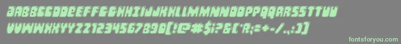 Bubblebuttacadital Font – Green Fonts on Gray Background