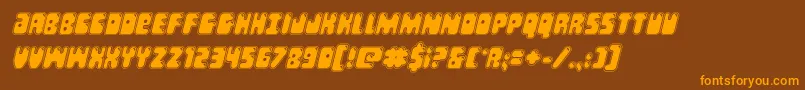 Bubblebuttacadital Font – Orange Fonts on Brown Background