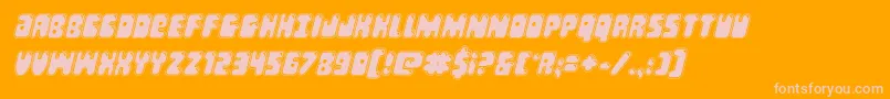 Bubblebuttacadital Font – Pink Fonts on Orange Background