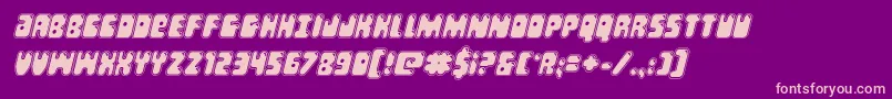 Bubblebuttacadital Font – Pink Fonts on Purple Background