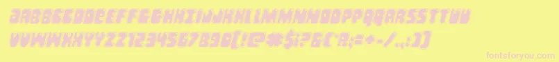 Bubblebuttacadital Font – Pink Fonts on Yellow Background