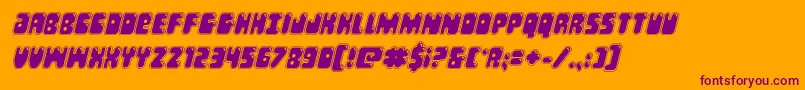 Bubblebuttacadital Font – Purple Fonts on Orange Background