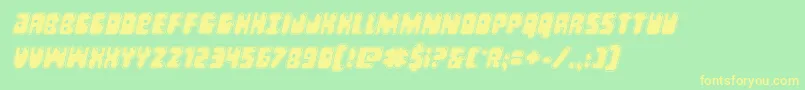 Bubblebuttacadital Font – Yellow Fonts on Green Background