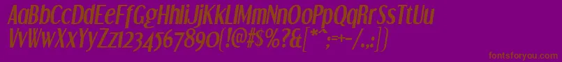 DreamorphansBi Font – Brown Fonts on Purple Background