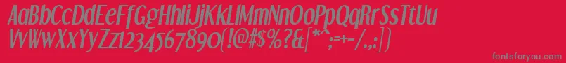 DreamorphansBi Font – Gray Fonts on Red Background