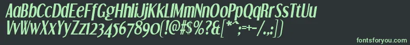 DreamorphansBi-fontti – vihreät fontit mustalla taustalla