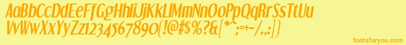 DreamorphansBi Font – Orange Fonts on Yellow Background