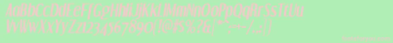 DreamorphansBi-Schriftart – Rosa Schriften auf grünem Hintergrund