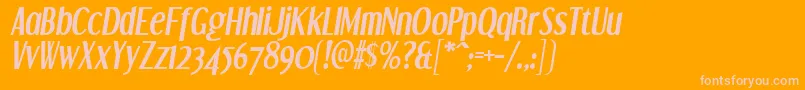 DreamorphansBi Font – Pink Fonts on Orange Background