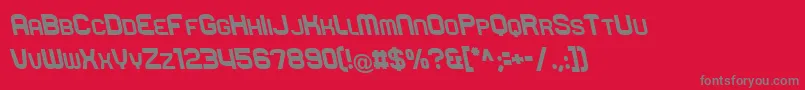 RueckLeft Font – Gray Fonts on Red Background