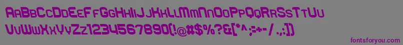 Шрифт RueckLeft – фиолетовые шрифты на сером фоне