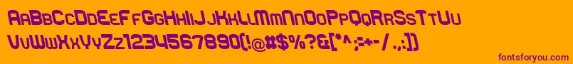 Шрифт RueckLeft – фиолетовые шрифты на оранжевом фоне