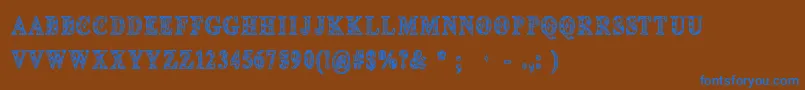 Cfdeco Font – Blue Fonts on Brown Background