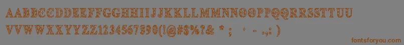 Cfdeco Font – Brown Fonts on Gray Background