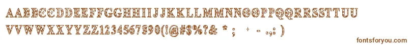 Шрифт Cfdeco – коричневые шрифты на белом фоне