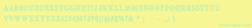 Подробнее о шрифте Cfdeco Шрифт Cfdeco – зелёные шрифты на жёлтом фоне